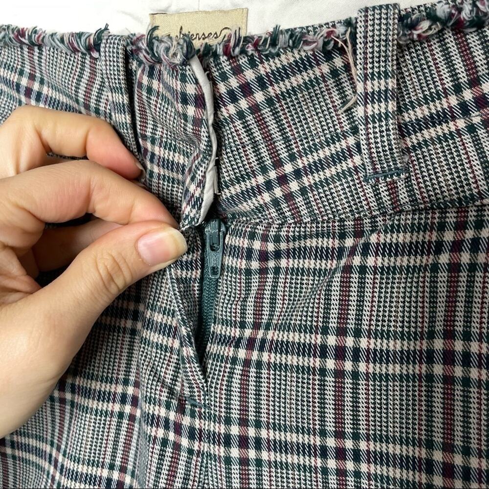 ELEVENSES ANTHROPOLOGIE Plaid Pants Womens Size 2 Indie Twee Academia Retro - Picture 3 of 6